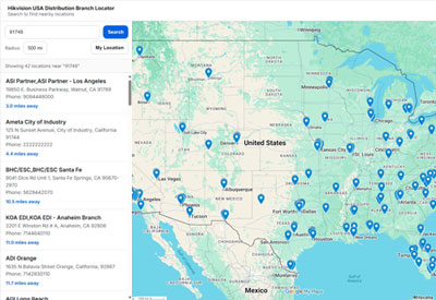 Authorized Distributor Map